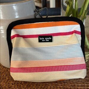 Kate Spade Orange and Pink Cosmetic Bag